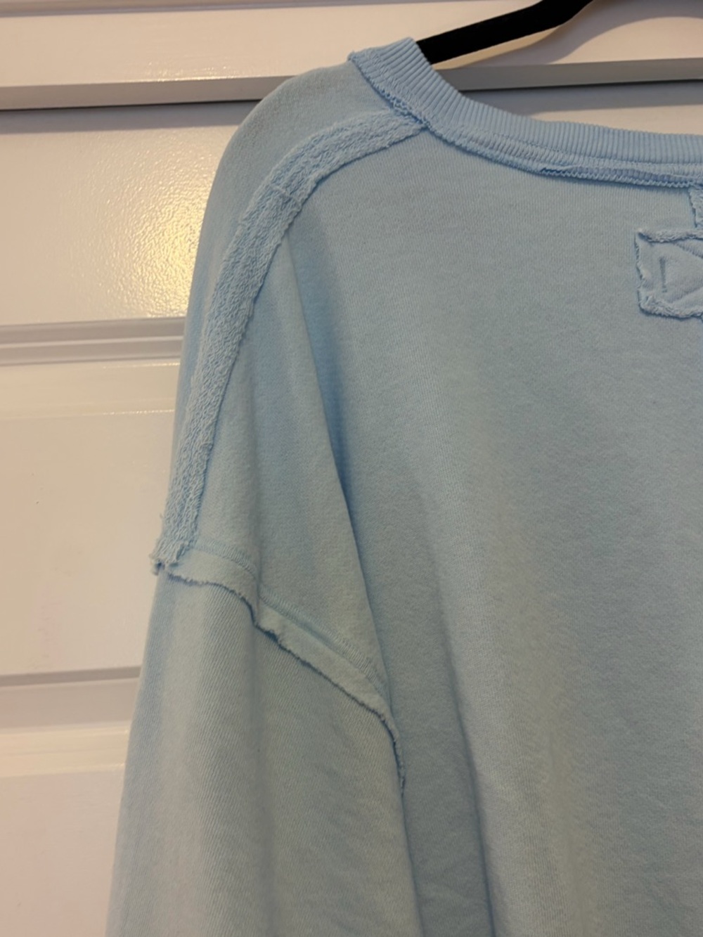 New Free People Venice V-Neck Sweatshirt In Blue Size Small - Picture 7 of 10